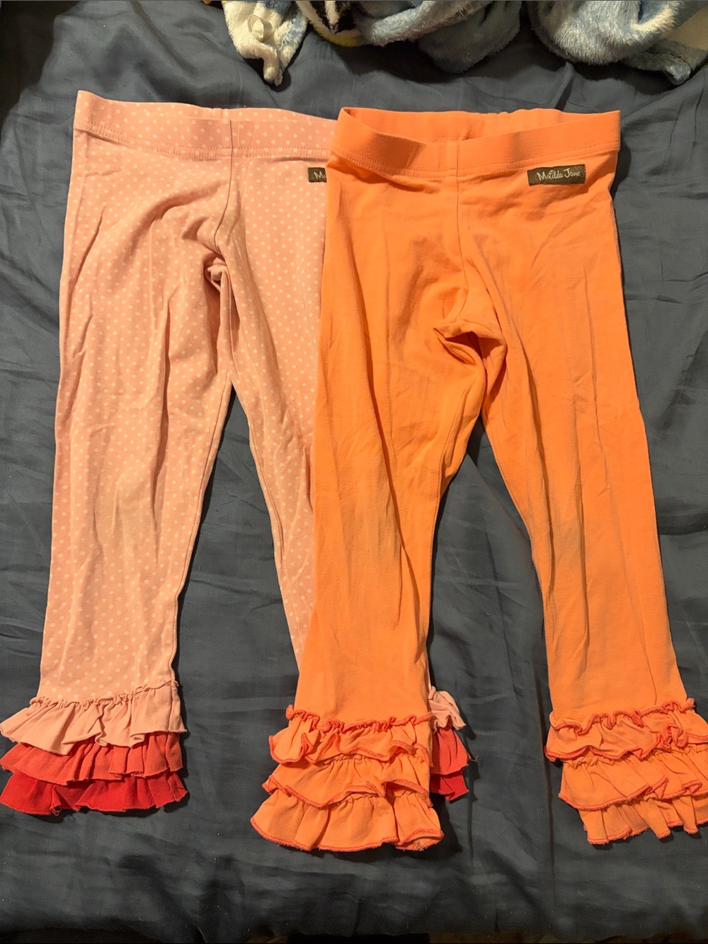 Matilda Jane Peach & Light Pink Layered Ruffle Leggings